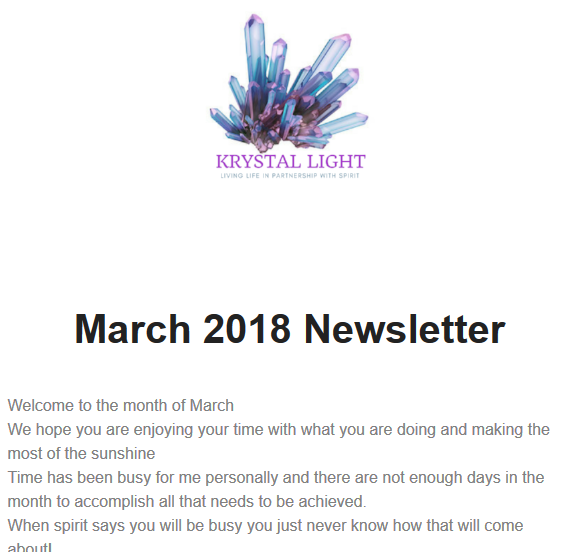 Krystal Light News Mar 2018