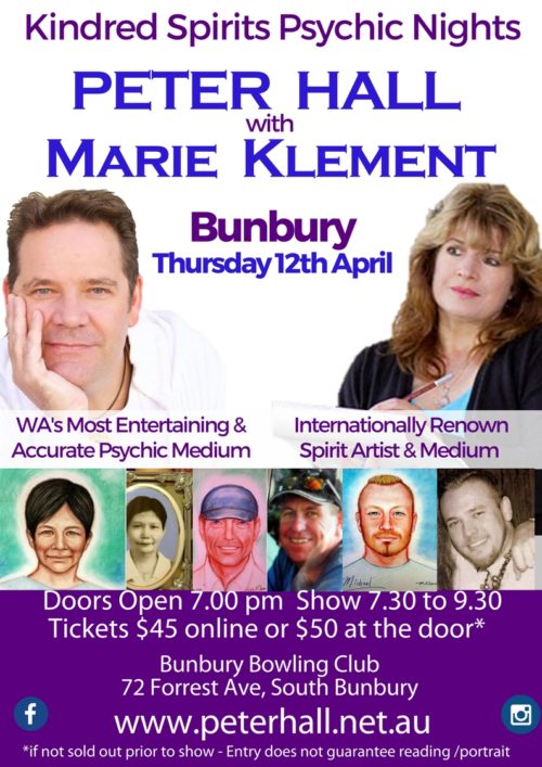 Peter hall Marie Klement Psuchic Night Bunbury